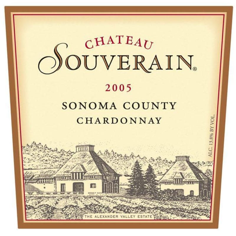 Chateau Souverain Sonoma County Chardonnay 2005 Front Label