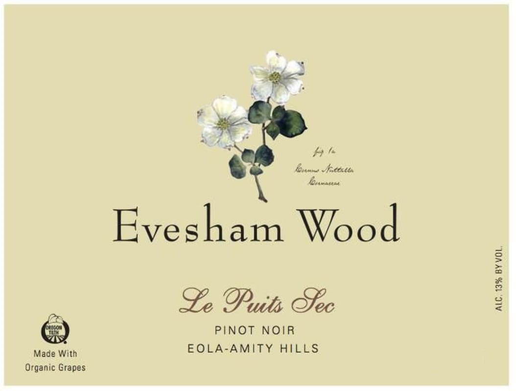 Evesham Wood Eola-Amity Hills Pinot Noir 2013 Front Label