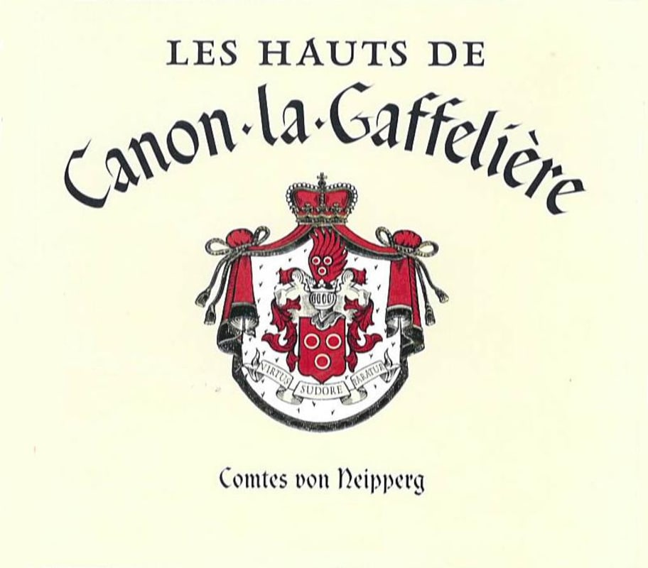 Chateau Canon La Gaffeliere Les Hauts de Canon-la-Gaffeliere 2012 Front Label