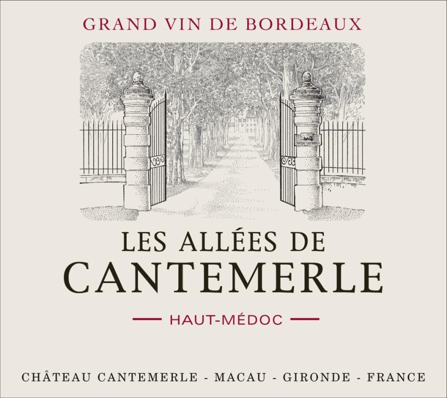 Chateau Cantemerle Les Allees de Cantemerle 2008 Front Label