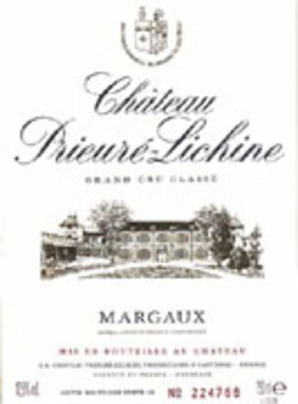 Chateau Prieure-Lichine 2003 Front Label