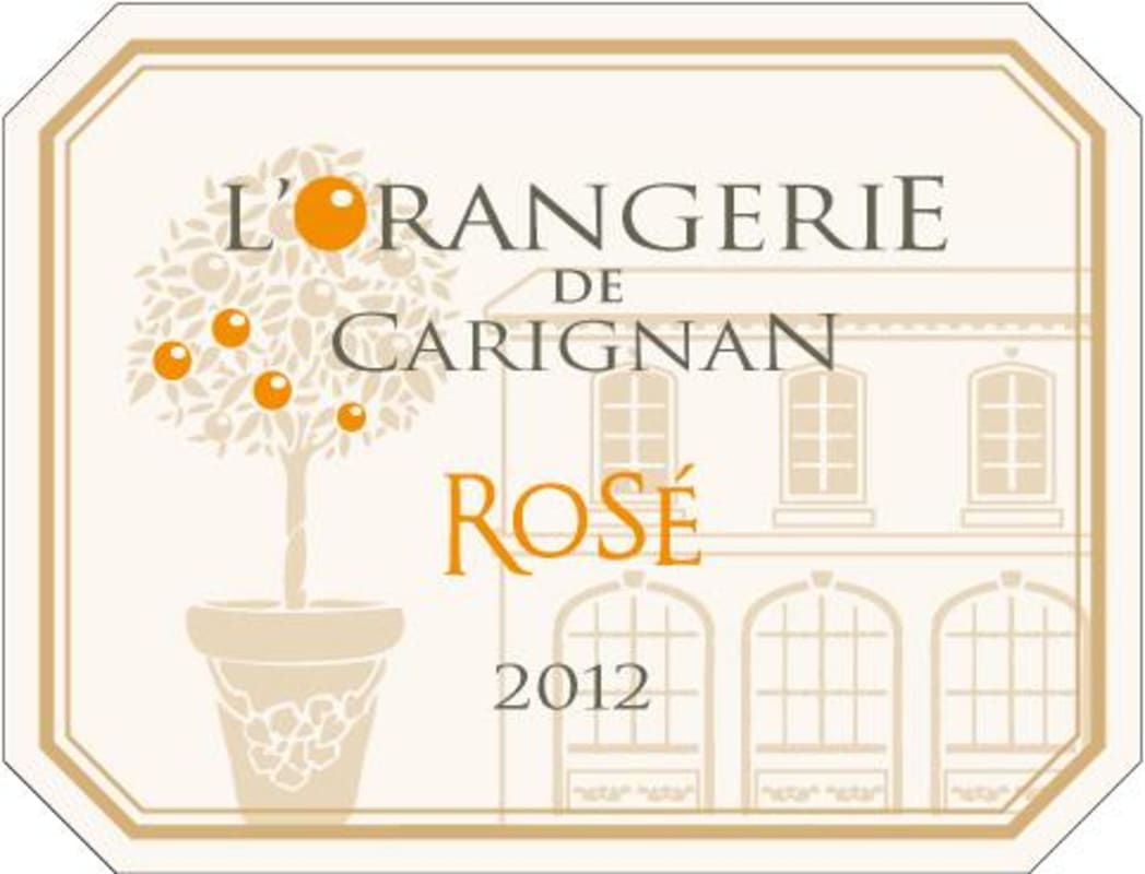 Chateau Carignan L'Orangerie de Carignan Rose 2012 Front Label