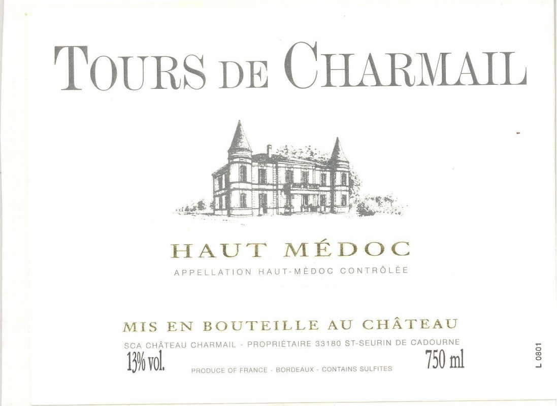 Chateau Charmail Tours de Charmail 2009 Front Label