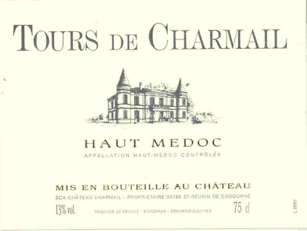 Chateau Charmail Tours de Charmail 2007 Front Label
