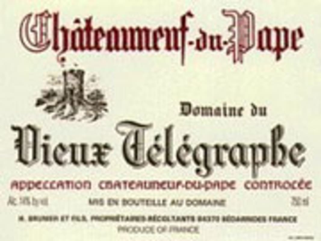 Domaine du Vieux Telegraphe Chateauneuf-du-Pape La Crau Rouge 2004 Front Label