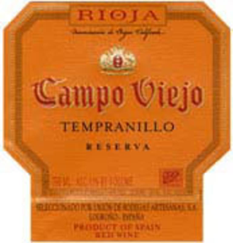 Campo Viejo Rioja Reserva 2001 Front Label