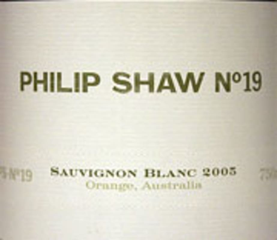 Philip Shaw No. 19 Sauvignon Blanc 2005 Front Label