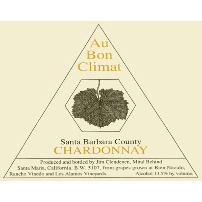 Au Bon Climat Santa Barbara Chardonnay 2005 Front Label