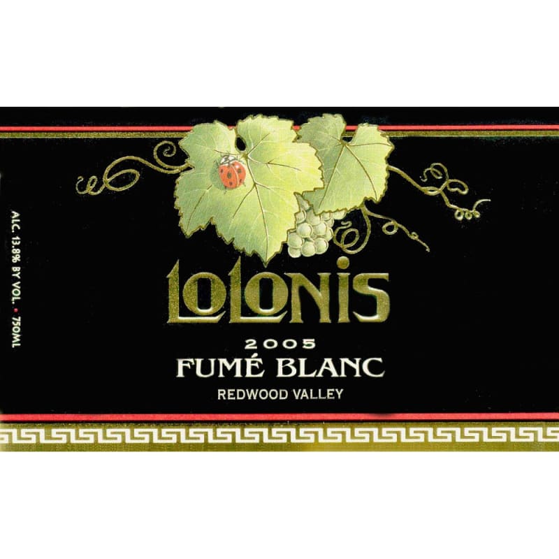 Lolonis Fume Blanc 2005 Front Label