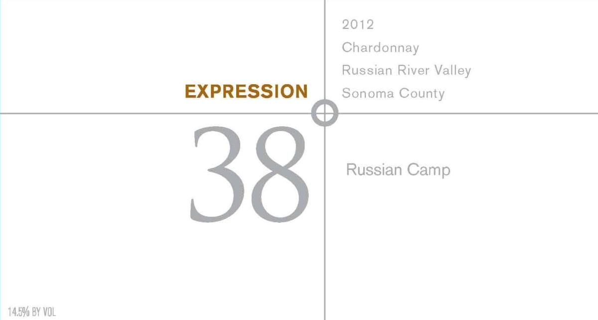 Expression 38 degrees Russian Camp Chardonnay 2012 Front Label