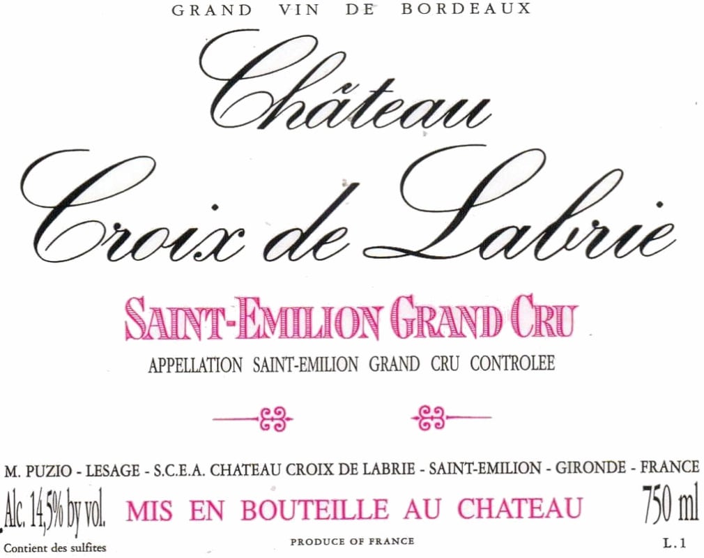 Croix de Labrie 2011 Front Label