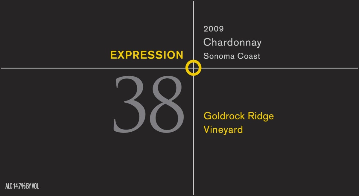 Expression 38 degrees Goldrock Ridge Vineyard Chardonnay 2009 Front Label