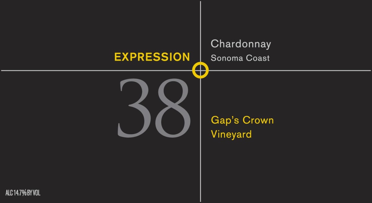 Expression 38 degrees Gap's Crown Vineyard Chardonnay 2010 Front Label