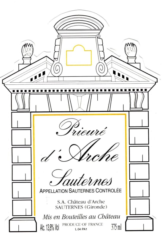 Chateau d'Arche Prieure d'Arche 2005 Front Label
