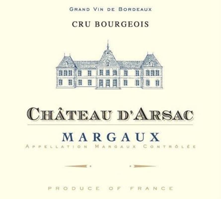 Chateau d'Arsac 2011 Front Label