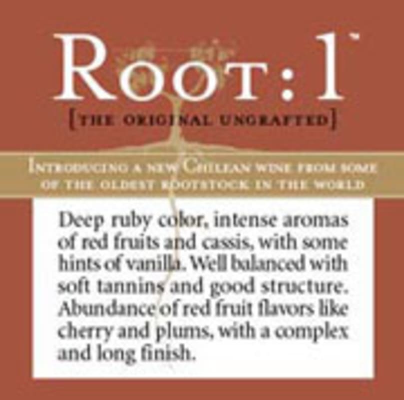 Root:1 Cabernet Sauvignon Reserva 2005 Front Label