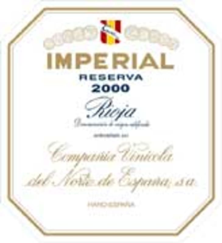 CVNE Imperial Reserva Rioja 2000 Front Label