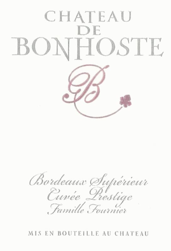 Chateau de Bonhoste Cuvee Prestige 2012 Front Label