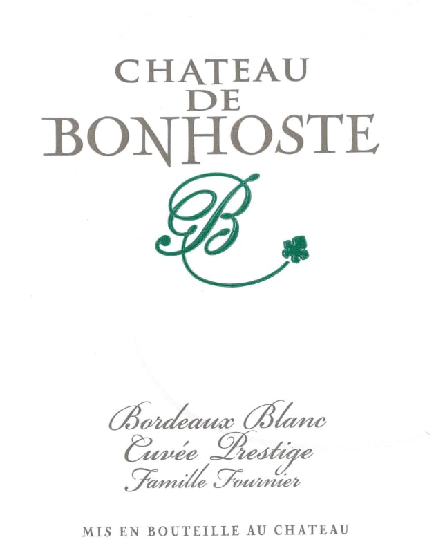 Chateau de Bonhoste Cuvee Prestige Blanc 2014 Front Label