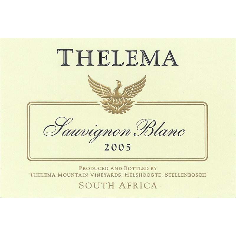 Thelema Stellenbosch Sauvignon Blanc 2005 Front Label