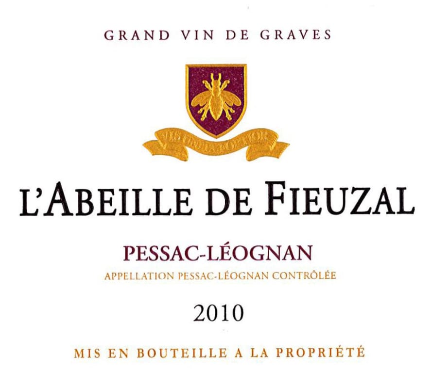 Chateau de Fieuzal L'Abeille de Fieuzal 2010 | Wine.com