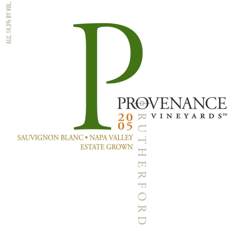 Provenance Vineyards Napa Valley Sauvignon Blanc 2005 Front Label