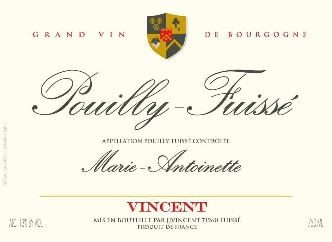 Chateau Fuisse Pouilly-Fuisse Marie Antoinette 2012 Front Label