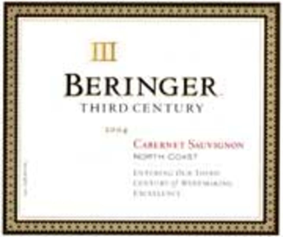 Beringer Third Century Cabernet Sauvignon 2004 Front Label