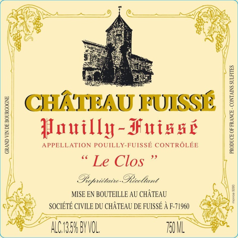 Chateau Fuisse Pouilly-Fuisse Le Clos 2010 Front Label