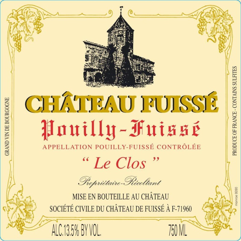 Chateau Fuisse Pouilly-Fuisse Le Clos 2011 Front Label