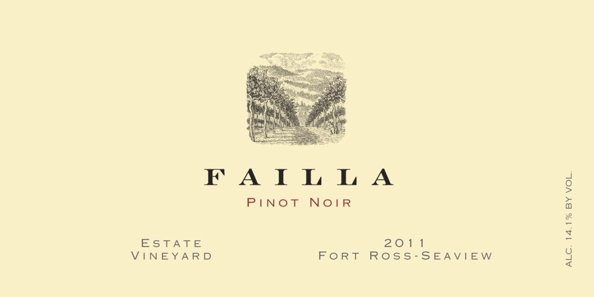 Failla Estate Vineyard Pinot Noir 2011 Front Label