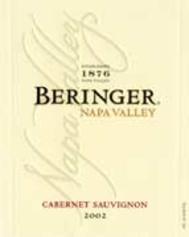 Beringer Napa Valley Cabernet Sauvignon 2002 Front Label