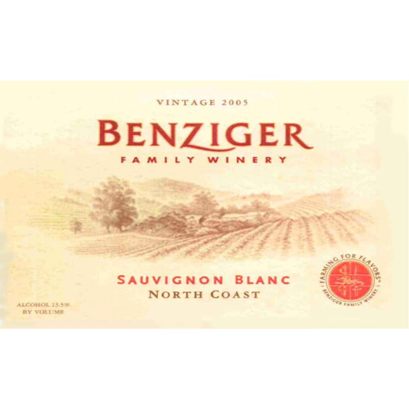 Benziger North Coast Sauvignon Blanc 2005 Front Label