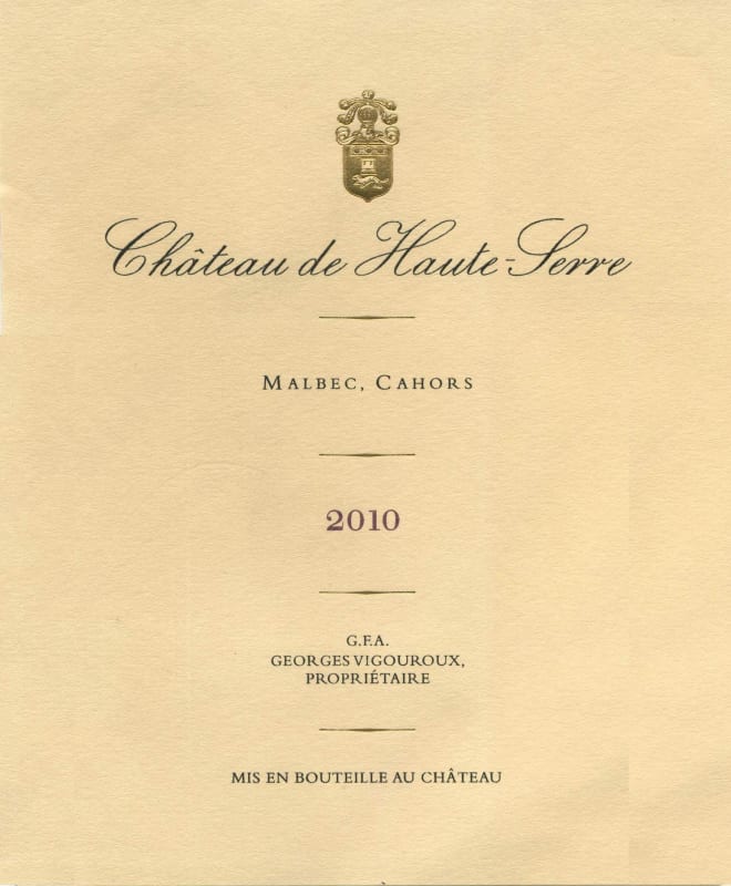 Chateau de Haute-Serre Icone 2010 Front Label