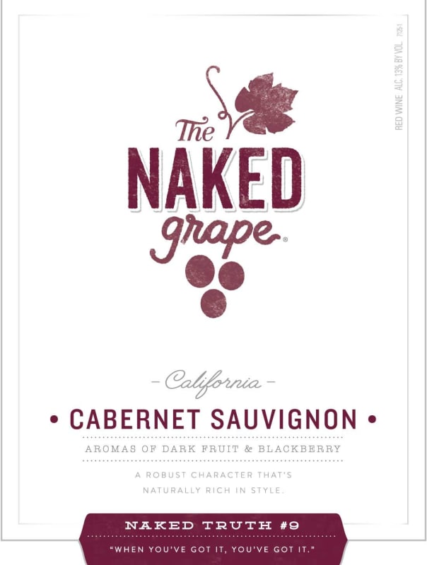 The Naked Grape California Cabernet Sauvignon Front Label