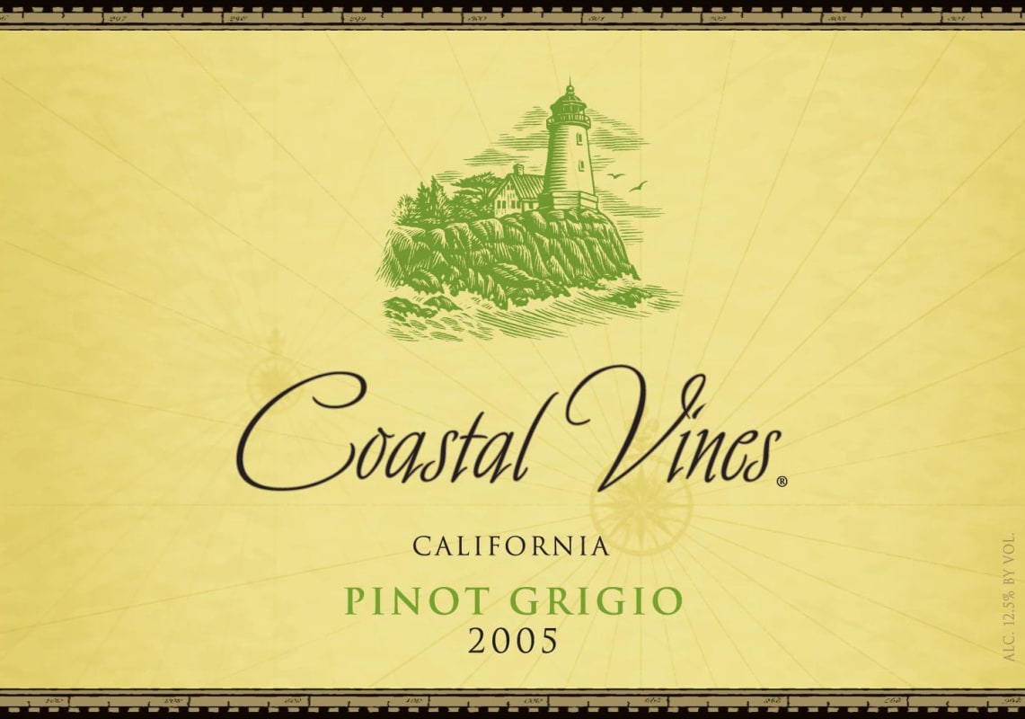 Coastal Vines Cellars Pinot Grigio 2005 Front Label