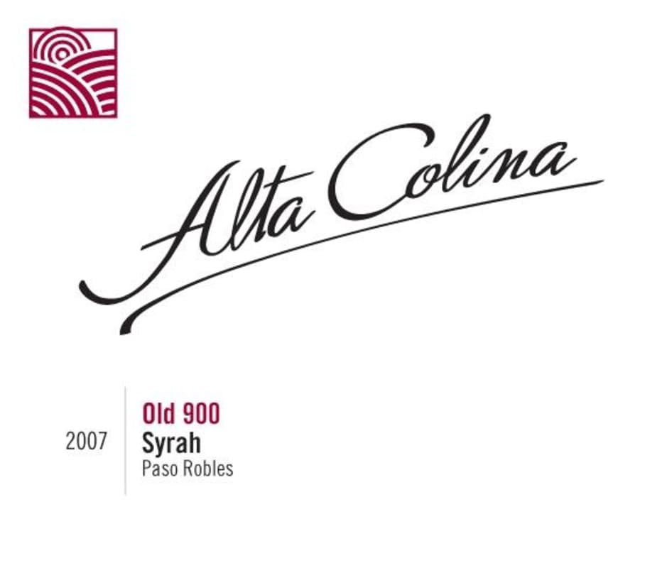 Alta Colina Old 900 Syrah 2007 Front Label