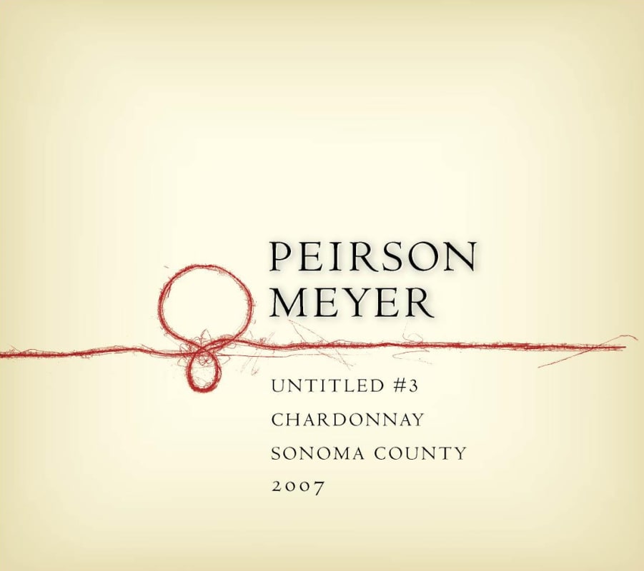 Peirson Meyer Untitled #3 Chardonnay 2007 Front Label