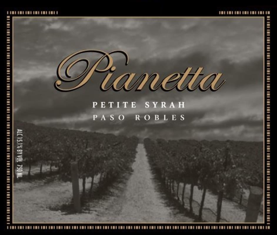 Pianetta Winery Petite Sirah 2008 Front Label