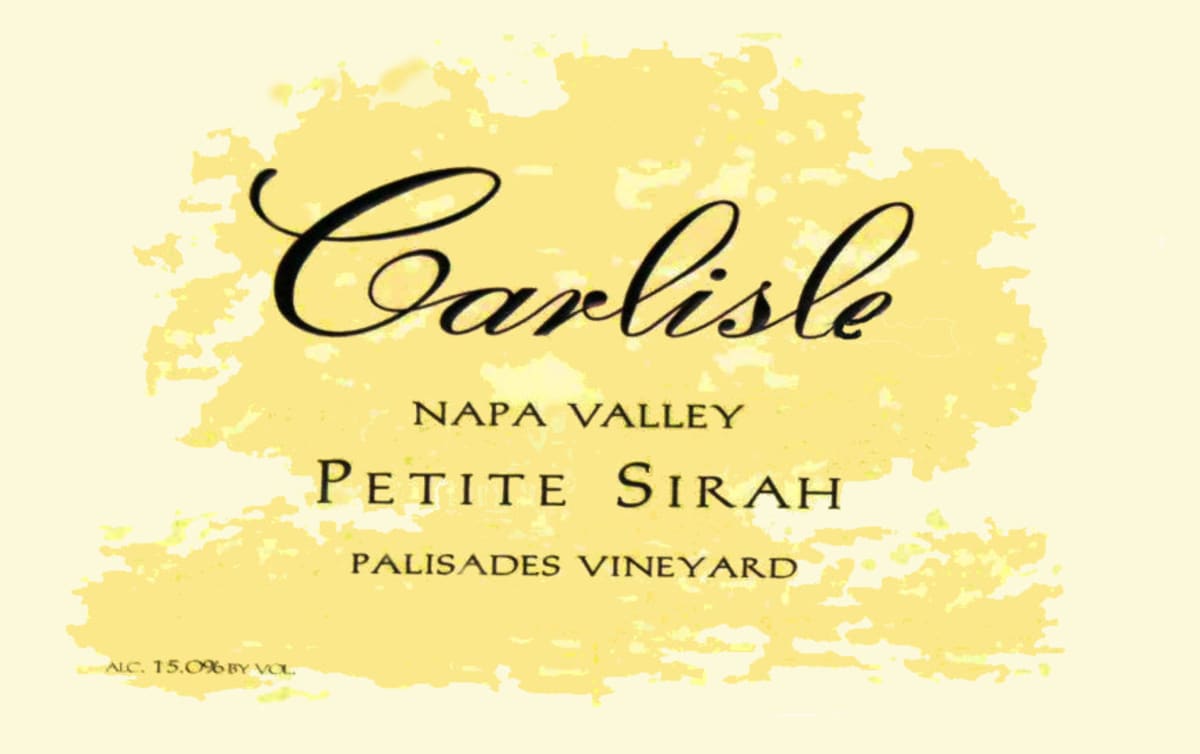 Carlisle Palisades Vineyard Petite Sirah 2012 Front Label