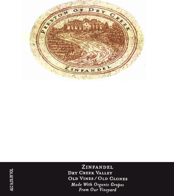 Preston Vineyards Old Vines/Old Clones Zinfandel 2007 Front Label
