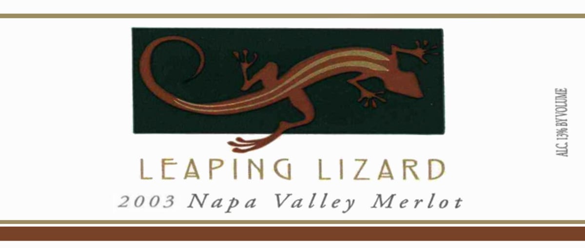 Adler Fels Leaping Lizard Merlot 2003 Front Label