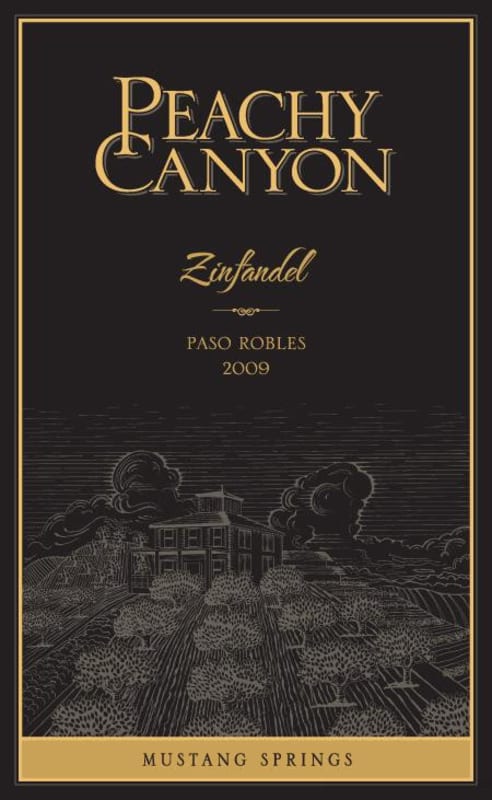 Peachy Canyon Mustang Springs Zinfandel 2009 Front Label