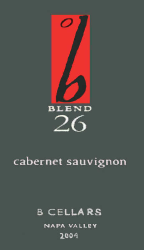 B Cellars Blend 26 Cabernet Sauvignon 2004 Front Label