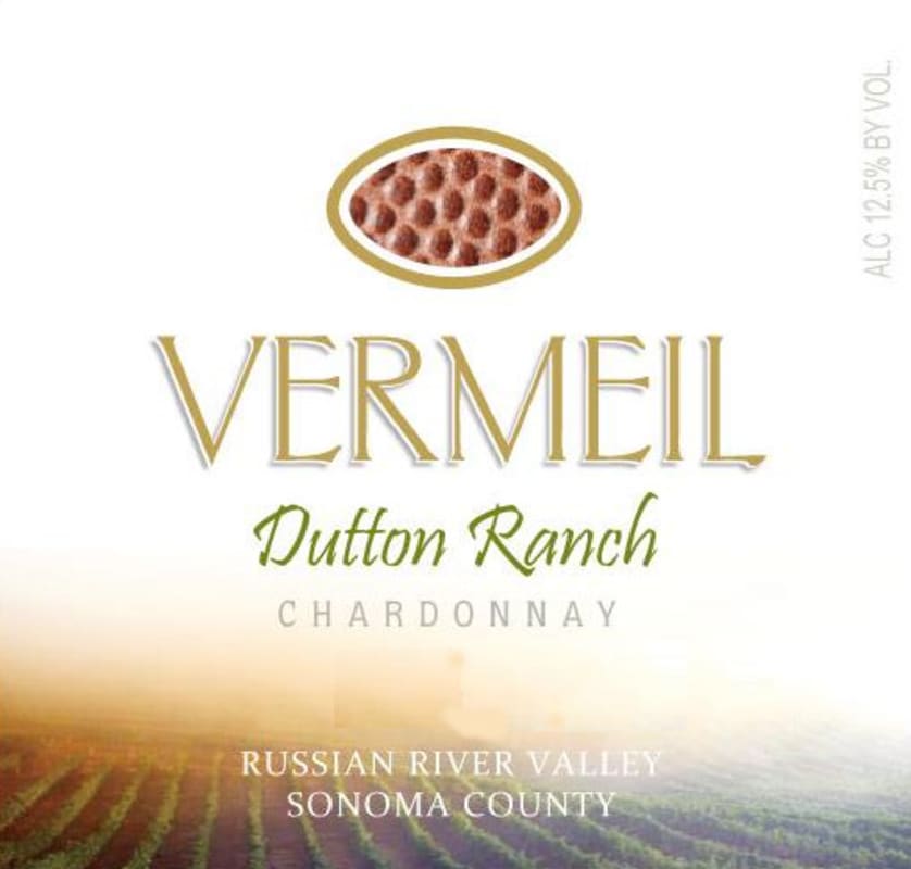 Vermeil Wines Dutton Ranch Chardonnay 2015 Front Label