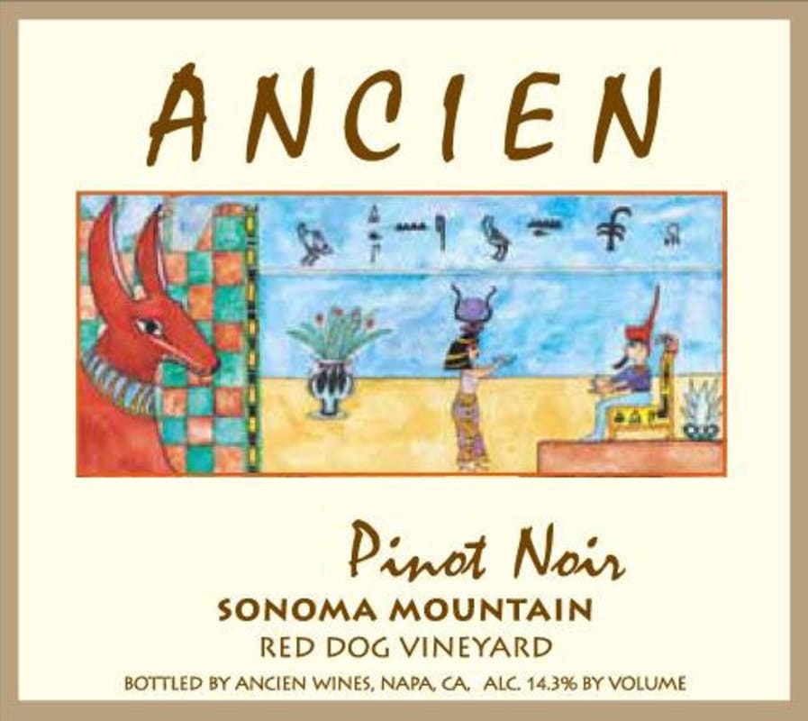 Ancien Wines Sonoma Mountain Red Dog Pinot Noir 2007 Front Label