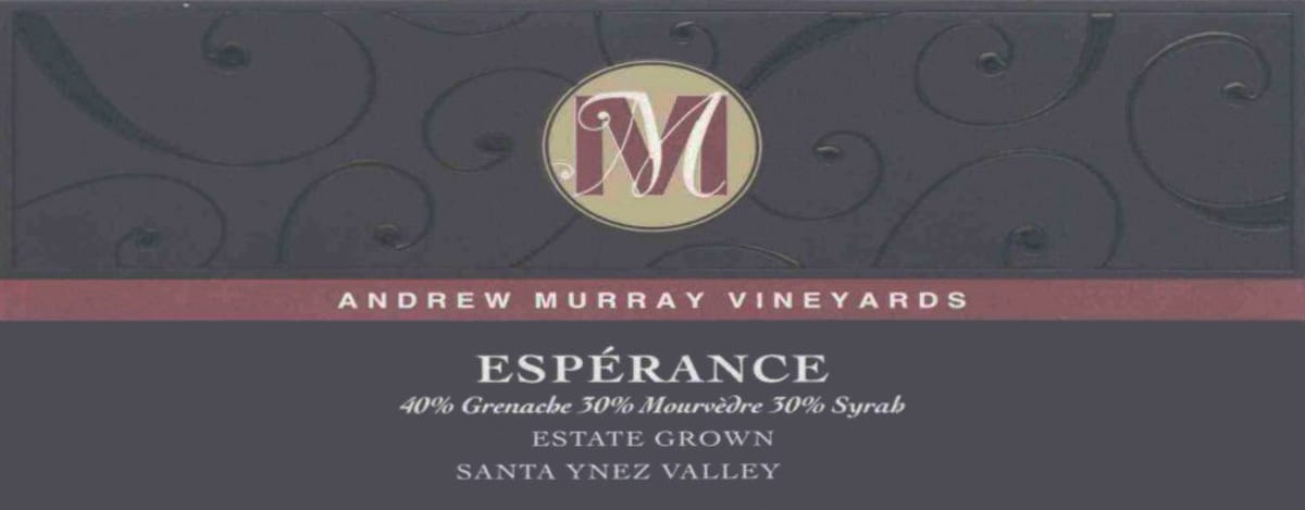 Andrew Murray Esperance Red Blend 2007 Front Label