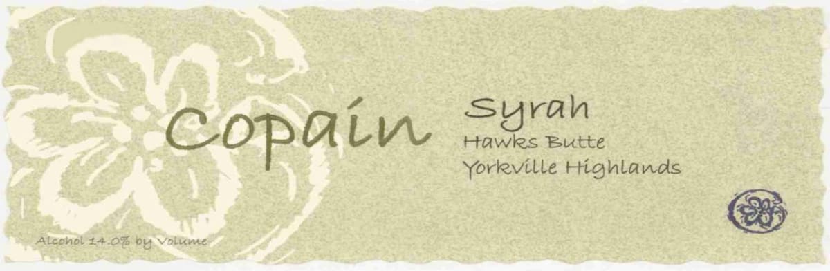 Copain Hawks Butte Syrah 2002 Front Label