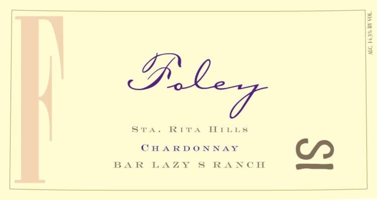 Foley Estate Winery Bar Lazy S Ranch Chardonnay 2014 Front Label