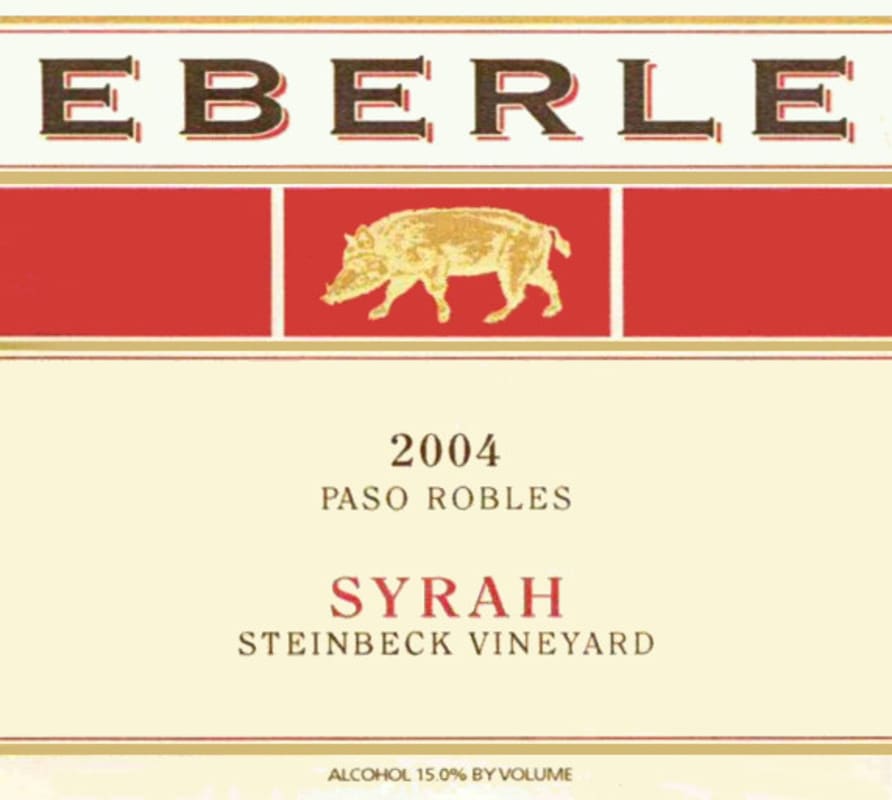 Eberle Steinbeck Vineyard Syrah 2004 Front Label